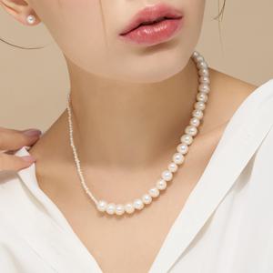 새미쥬얼리 14k 하프페어 담수 진주 목걸이