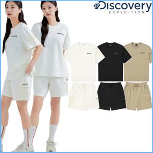 디스커버리 공용 경량 반팔 반바지 트레이닝세트 DXTR75043,DXTB75043