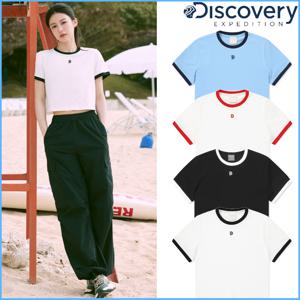 디스커버리 여성 우먼스 크롭 링거 반팔티셔츠 DWRS97043
