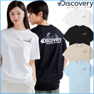 디스커버리 남성/여성 공용 캠퍼스 그래픽 반팔티셔츠 DXRS5Q043