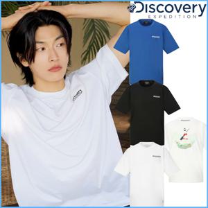 디스커버리 남여공용 메인크루 백그래픽 워터 반팔티 래쉬가드 DXSW75043