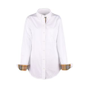 LAPWING 체크 포인트 여성 코튼 셔츠 화이트 80678131
