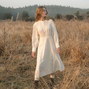 BIANA shirring laced dress_WHITE