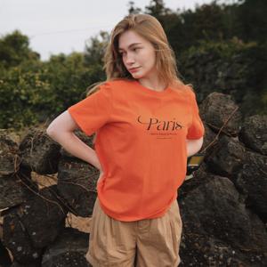 CALLA city print T-shirt_ORANGE