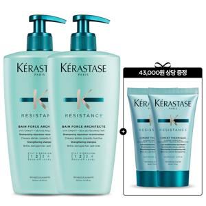 [롯데백화점][케라스타즈](6월/단독) 듀오 세트 방 포스 아키텍트 대용량 샴푸 500ml (손상모발용)
