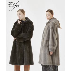 [최초가 2790000원] 진도 Elfee 휘메일 유색 밍크후드코트 (E7W3EC08_)