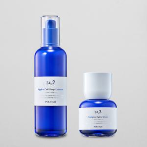 파우치24 넘버2 하이드로 셀 딥 에센스 + 파우치24 넘버3 펩티글로우 하이드라 세럼