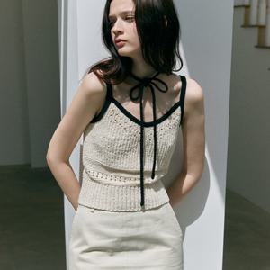 [모우트] CROCHET TIE BUSTIER_cream ivory [MO24UKN002]