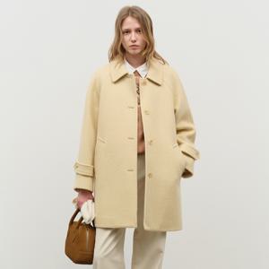 ALPACA HALF MAC COAT BUTTER