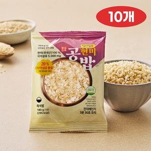 팔도찬미 100% 현미 공밥 180g 10개 즉석 현미밥 냉동