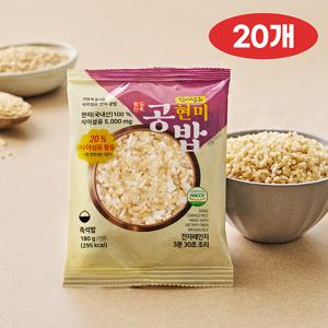 팔도찬미 100% 현미 공밥 180g 20개 즉석 현미밥 냉동