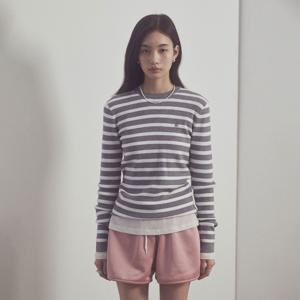 Logo Stripe Long sleeve Knit_[2COLOR]