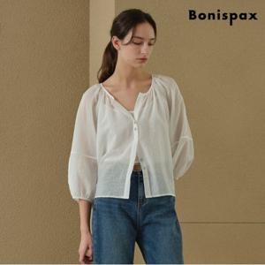 정상가:59,000원ㅣ벌룬핏 버튼업 긴팔 블라우스 (XP2BA031L0)