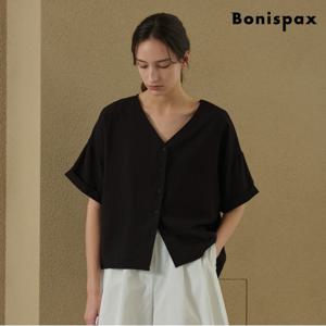 정상가:59,000원ㅣ심플 브이넥 반팔 블라우스 (XP2BA032L0)