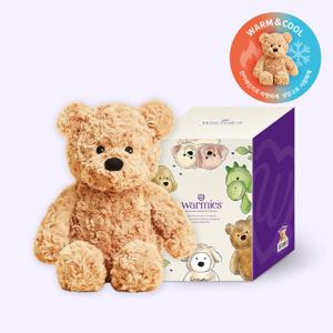 [Warmies] 허그 케어 애착인형 워미스 오리지널 곰 Gift box 세트
