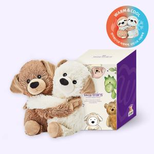 [Warmies] 허그 케어 애착인형 워미스 트윈스 퍼피 Gift box 세트