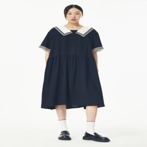 [톰보이] 카라 소매 배색 원피스 9175241986