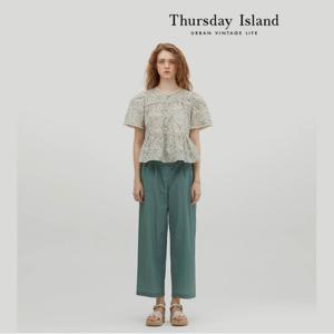 [Thursday Island] 크롭 플레어 블라우스(T234MBL302W)