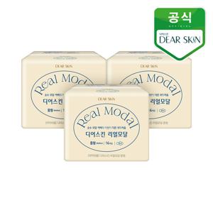 생리대 디어스킨 리얼모달 중형 뉴 16p 3개