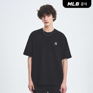 [공식] [카리나PICK] 베이직 헤비웨이트 오버핏 반팔 티셔츠 NY (Black)