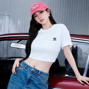 [공식] [카리나PICK] 베이직 헤비웨이트 오버핏 반팔 티셔츠 NY (White)