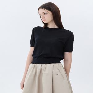 [질스튜어트 뉴욕 여성] [[24SS]] WJSW4B832BK [BEST][스테디셀러]블랙 단색 실크혼방 반팔니트