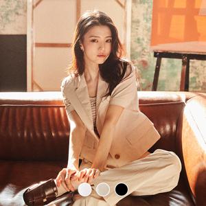[지오다노] 413519 한소희착용 린넨 플리츠 와이드 팬츠