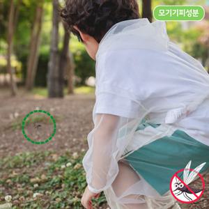 유아 안티버그 입는 모기장옷 상하 세트