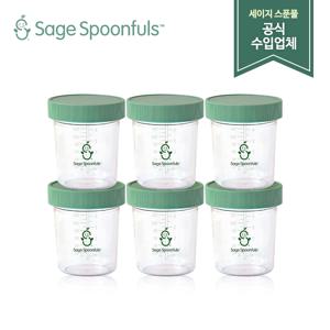 [세이지스푼풀]NEW 유리 180ml 3P 2개 세트/이유식기/이유식준비물/이유식용기/이유식식기