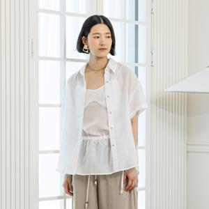 LS_Light two-piece shirt set_WHITE