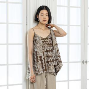 LS_Classical sleeveless top_BROWN