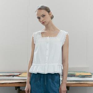 Lace Point Sleeveless Blouse VC2573BL305M