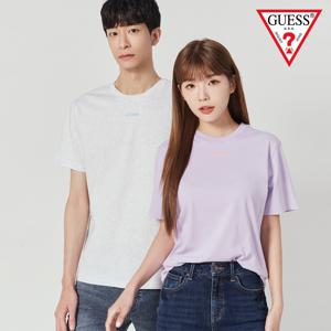 [게스] 유니 심플 미니로고 반팔티 NN2K0565