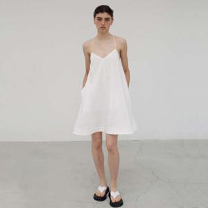 FLARED MINI DRESS - WHITE