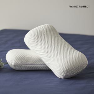 [1+1]알러씰 텐셀 진드기차단 방수 땅콩 메모리폼 베개 44x22cm