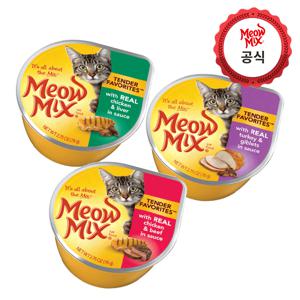 미유믹스 고양이 리얼 78g 12개 3종(치킨/치킨과비프/칠면조)