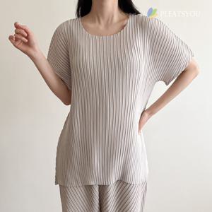 [최초가 55,000원] 루아르 베이직 플리츠 반팔 티셔츠