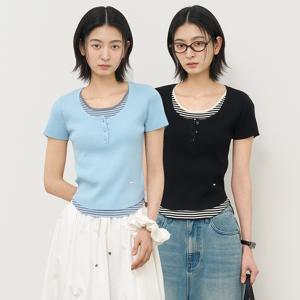스트라이프 레이어드 풀오버[3COL]/WBE2L05536