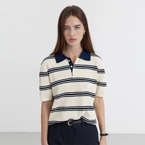 던스트 UNISEX STRIPED POLO KNIT_UDSW5B122N2