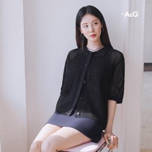 더엣지 25SS 스팽글 반팔 가디건 1종(+이너)