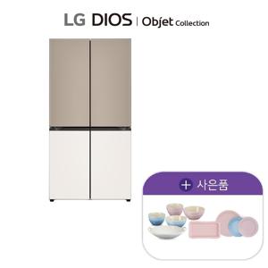 LG 디오스 오브제 글라스 4도어 냉장고 1등급_M875GCB031S 외