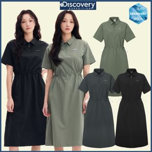 디스커버리 25S/S 여름 신상 여성 폴튼 경량 우븐 반집업 원피스 DWOP94053