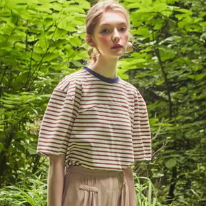 [바이탈싸인] Stripe T-shirt [Beige]