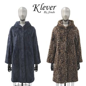 [최초가 1100000원] 진도 Klever 유색 스크랩 후드 밍크 코트 (K5W1MC03_)