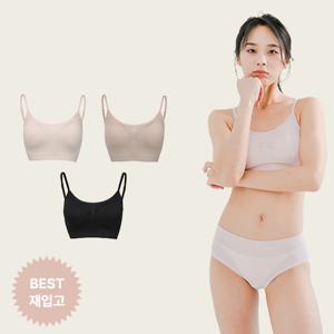 [09][최초가 56,700원] 심리스 베이직 캐미브라 3종 세트