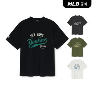 [공식] [정상가 69000원] 바시티 빈티지 그래픽 오버핏 반팔 티셔츠 (4 COLOR)