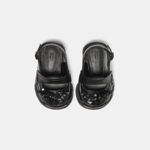 [정상가 398,000원] 뉴 플라워 밤 로퍼 샌들(black)_DG2DS25006BLK