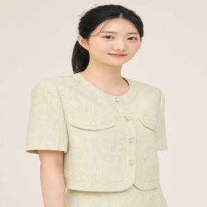 [정상가239000] 트위드 플랩장식 크롭재킷GP5M0JK951