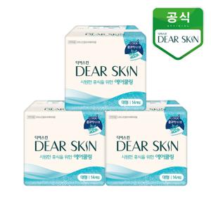 여름생리대 디어스킨 에어쿨링 대형 14개입 3팩