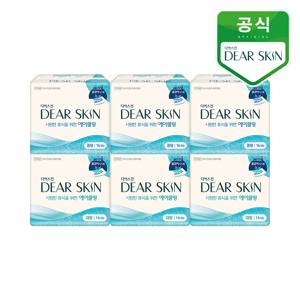 여름생리대 디어스킨 에어쿨링 중형 16입 3팩+대형 14입 3팩